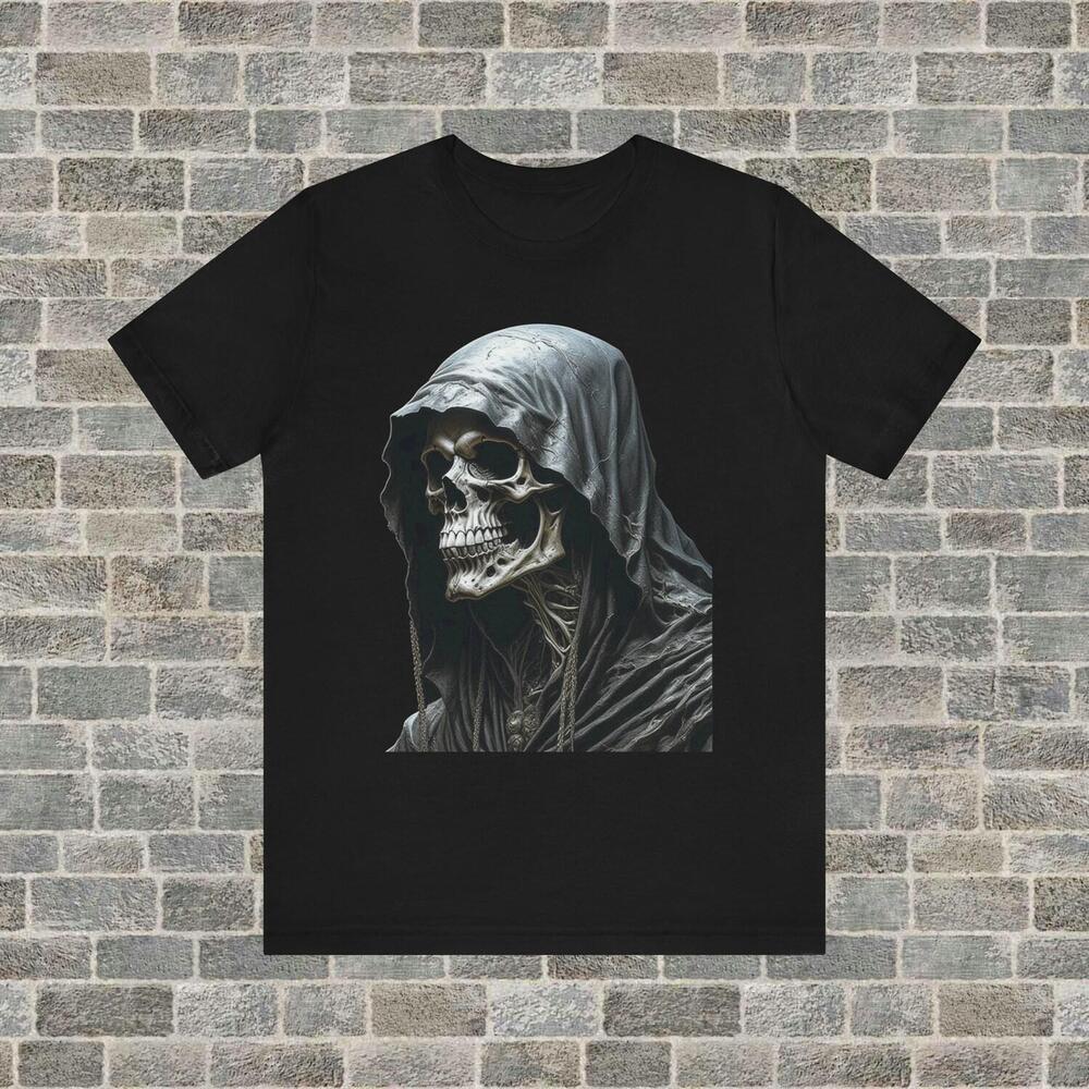 Grim Reaper, Halloween, Dark, Wiccan, Witchcraft, Skull, Unisex Gildan Short